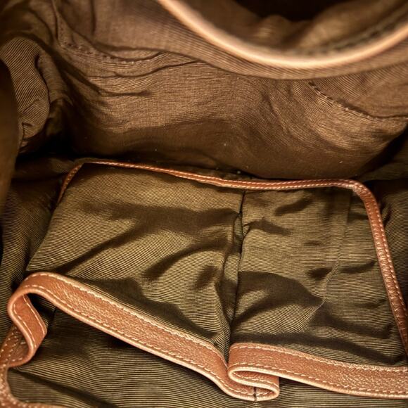 Isabella Fiore Metallic Peach Studded Crystal Hobo Shoulder Bag. - Picture 6 of 11